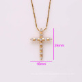 31733-Xuping Religious jewellery image of gold jesus cross pendant